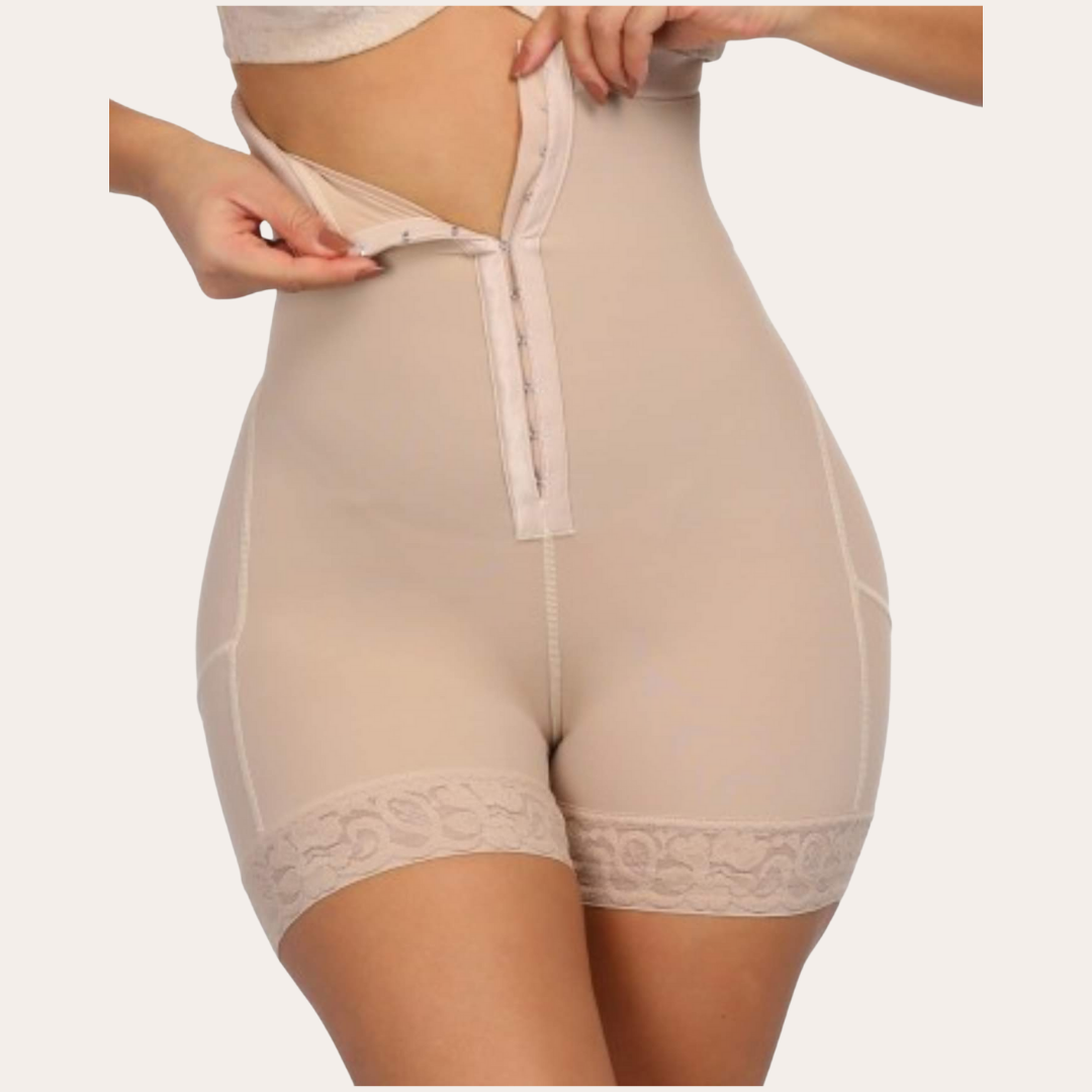 Hiphugger Body Shaper with Bra  Butt Lifter Tummy Control Fit Everyday  Front Zip Sculpting Shapewear