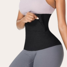 Load image into Gallery viewer, Latex tummy wraps cinches waist, wrap abdomen 4 meters long with six high quality velcros waist trainer