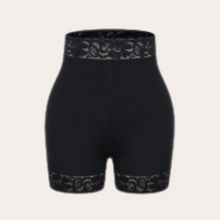 Load image into Gallery viewer, Mid-Rise Lace Waist Shaper Shorts (Black)