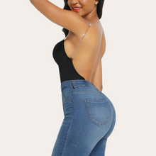 Load image into Gallery viewer, Plunging Neckline and Back Bodysuit (Black)