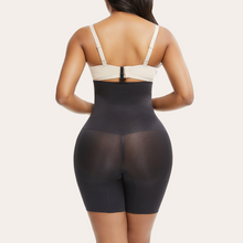 Load image into Gallery viewer, Black seamless bodysuit underbust clip on straps shorts pants leg and thigh shapewear control tummy lift butt cinch waist slimming hourglass figure sexy body shaper women best shapewear buy shapewear online.