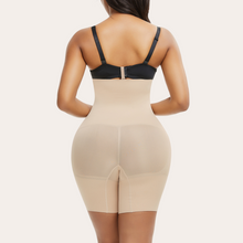 Load image into Gallery viewer, Beige (nude) seamless clip-on shorts pants shapewear. Seamless body shaper girdle that hooks on to the bra. Silicone lining. Keeps it in place will not roll down. Lifts the butt. Will not show through clothing. Control belly fast, smooth love handles. Plus size. USA shipping fajas.