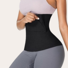 Load image into Gallery viewer, Latex tummy wraps cinches waist, wrap abdomen 4 meters long with six high quality velcros waist trainer
