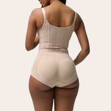 Load image into Gallery viewer, Panty Bodysuit Shapewear with Hooks and Zipper (Nude)
