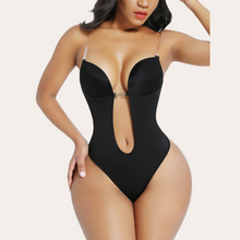 Load image into Gallery viewer, Plunging Neckline and Back Bodysuit (Black)
