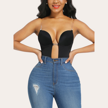 Load image into Gallery viewer, Plunging Neckline and Back Bodysuit (Black)
