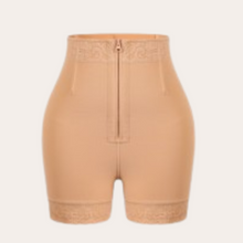 Load image into Gallery viewer, Zipper Front Mid Rise Shaper Shorts (Nude)
