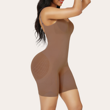 Load image into Gallery viewer, Brown lower back seamless body shapewear bodysuit adjustable straps lifts the buttocks firm tummy control sexy hourglass figure slims waist faja body shaper
