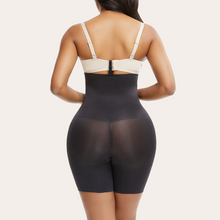 Load image into Gallery viewer, Black seamless bodysuit underbust clip on straps shorts pants leg and thigh shapewear control tummy lift butt cinch waist slimming hourglass figure sexy body shaper women best shapewear buy shapewear online.
